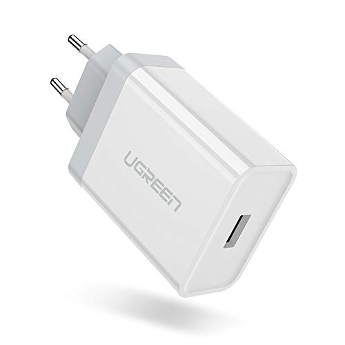 UGREEN Cargador Carga Rápida para Huawei, Cargador Super Charge 22,5W Soporta QC 3.0, AFC SCP Cargador 5V 4,5A para Huawei P30 Mate 20 P20 P20 Pro Mate 10 Mate 9 Honor Note 10 Honor 10 Honor View 20