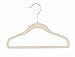 Produktbild LJYM Aufhänger Beige Kinder Standard Flocked Samt Kleid Hängende Orginazingehalter No Slip Ultra Slim mit U Kerbe (15 Teile/Los)
