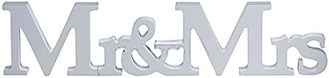 'Mr And Mrs Wedding Party Palace – – 45 x 10 x 3 cm Set of 1, White