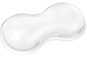 Arisase Reposamuñecas de gel ergonómico transparente para mouse, almohadilla de reposamuñecas de gel fresca, cómoda, suave, alivio del dolor, almohadilla de soporte de muñeca para mouse, almohadilla