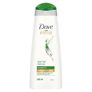 Dove Hair Fall Rescue Shampoo 340 ml, For Damaged Hair, Hair Fall Control for Thicker Hair - Mild Daily Anti Hair Fall Shampoo for Men & Women