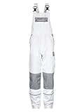 TMG Salopette de Travail pour Hommes | Blanc | XS-7XL | Pantalons de Sécurité avec Genouillère Intégrée et avec Bretelles Élastiques | Idéal comme Pantalon de Peinture 54