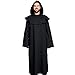Produktbild Elbenwald Schwarzer ABT Herren Kostüm Umhang Mönch mit Kapuze Baumwolle schwarz - 58/60