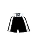 Produktbild Everlast Pro Boxing Trunks Shorts (61cm) (Black/White) S