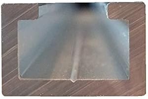 ALUTEC METALLBAU Profilé en C en aluminium, 2m, adapté pour vis M8, anodisé, 17 x 11 mm.