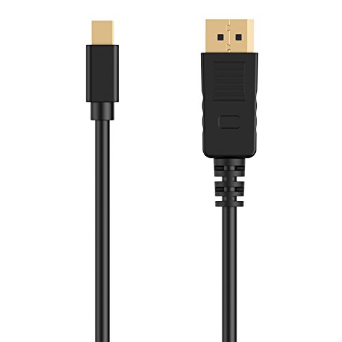 Mini DP auf DP Kabel, Rankie 2-Pack 1.8m Vergoldet MiniDP (Mini DisplayPort) to DP (DisplayPort) Kabel Cable 2K-Auflösung Bereit (Schwarz) – R1105E - 2