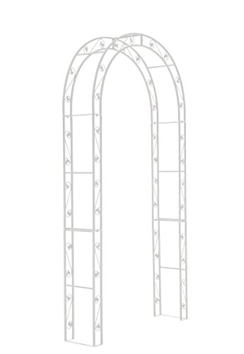 CLP Metall-Rosenbogen SUMMER, Eisen pulverbeschichtet, 125 x 30 cm, Höhe 236 cm weiß - 2