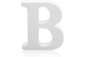 GLADFRESIT 1 Pcs Decorative Wood Letters for Crafts, Standing Alphabet Letters for Children, Baby Name, Wedding, Birthday Party, Home Wall Decoration 4"