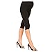 Hot Hanger Womens 3/4 Length Maternity Over Bump Cotton Leggings (12 (L), Black)