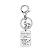 Produktbild Yinew Liebe Keychain Schlüsselbund mit Never Drive Faster Than Your Guardian Angel Can Fly Gravur Partner Schlüsselanhänger Geschenke