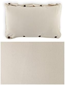 Rideaudiscount Cushion for Betthaupt, 66 CM x 41 CM, Ecru