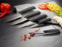 Rosenstein & Söhne schwarzes Keramikmesser Komplettset 5-teilig - 4