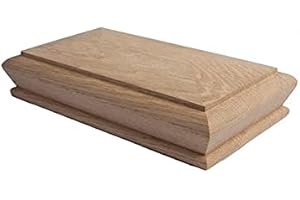BLUEPRINT JOINERY LTD Blueprint Joinery Solid Oak Pyramid Cap for 70mm Newel Posts (Double Cap) - Pyramid Style Newel Post Caps Available As Double Cap, Full Cap & Half Cap. Oak Newel Post Caps for Stairs.