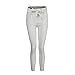 Produktbild Coolster Damen-beiläufige gestreifte hohe Taillen-Hosen-elastische Taillen-beiläufige Hosen (weiß, XL)