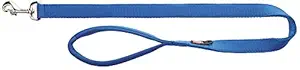 Trixie Premium Dog Leash, Comfortable and Adjustable Training Leash, Padded Nylon Loop, Adjustable Strap Suit The Length According to Your Comfort with Steel Hook, M-L: 1.0 m/20 mm, Royal Blue