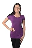 Purpless Maternity Nursing Short Sleeved Scoop Neck Top 7020