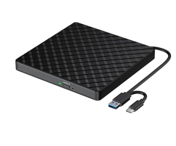 SANCY Ultra Thin 8X USB 3.0 External DVD Burner Writer Recorder | DVD RW Optical Drive | CD/ROM Player | Compatible with Mac & Windows XP/7/8/10