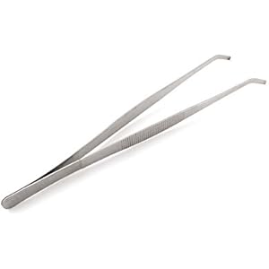 Pinzette Futterpinzette Fütterungs-Zange ( Gebogen ) aus Rostfreiem Stahl Aquarium Terrarium Feed Tool Reptilien Eidechsen Spinner Schlangen Spider Haustier Insekten Garten Werkzeug