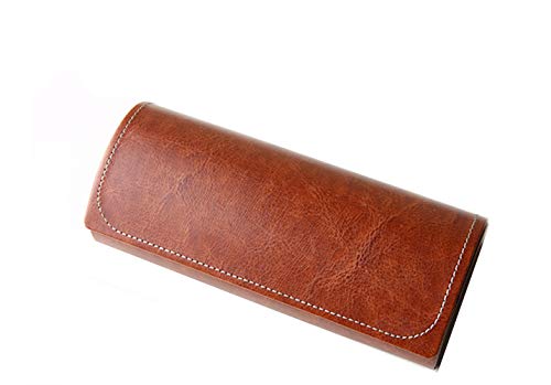 Funda de gafas, Hombre Mujer Estuche para Gafas Funda Protectora Case.[ Marrón ]