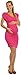 Happy Mama Women's Maternity Stretch Jersey Dress Fits Bigger Busts Ladies 525p (Fuchsia, 14)