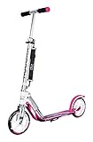 hudora skihelm rosa Manillar con altura regulable Hudora 14738 Big Wheel GC 205 - Patinete (ruedas de 205 mm), color plateado y rosa