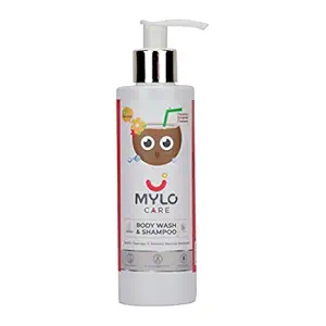 Mylo Care Baby Body Wash and Shampoo with Natural Coconut and No-Tears Formula |No Silicones, Parabens & Mineral Oil|