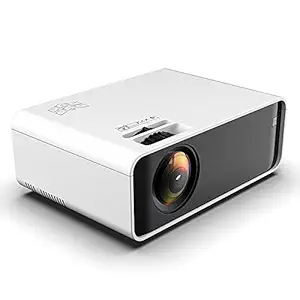 1080P Home LED LCD Projector,Mini Portable Video HD Projector,Diffuse Reflex Imaging Projector,1280x720 Resolution Built-in Speaker Compatible with HDMI/USB/VGA for Outdoor Movie Home Theater(EU)