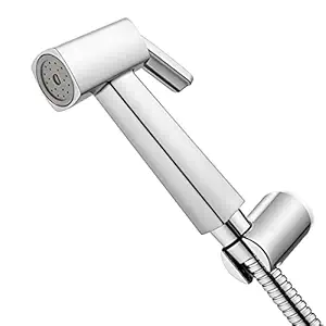 Ruhe ABS Plastic Kelvin Health Faucet with Braided 1.0 Meter Flexible Hose Pipe with Hook (Chrome Finish)