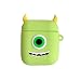 Produktbild Lovely Cartoon Style Tragbare Schlüsselanhängerhülle Silikon Aufbewahrungsbox für AirPods Green Big Eye