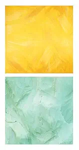 Backdrop Surfaces Flatlay Tabletop Photography Photo Unfoldable Board of 24x24 INCHES, 6MM Thickness, 2 Sides Design for Jewellery, Food, Small Product Photography (BS-B910 Abstract Yellow, May Green)