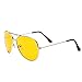 Produktbild Unisex Klassische Aviator Sonnenbrille Nachtfahrbrille, Tukistore Street Fashion Metallrahmen Gespiegelte Flache Linse UV400 Schutz Sonnenbrille für Frauen Männer