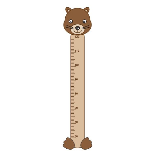 Supertogether Bear Childrens Growth Height Chart Bedroom Wall Sticker