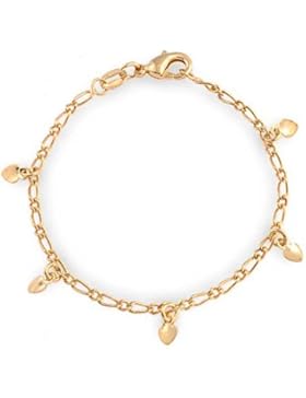 Bling Jewelry Gold gefüllt Mädchen Kinder Baby Herz Bettelarmband 5 Zoll