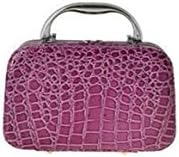 LOVE STUDIO,Cosmetic Case Stone Pattern Hand Make-up Bag Hand-held Square Storage Box Storage Box with Pocket and Mirror