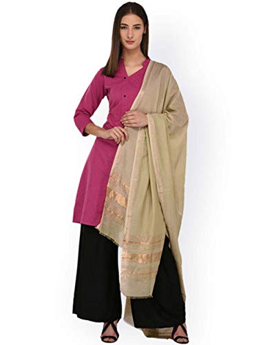 Preisvergleich Produktbild Indian Handicrfats Export SHINGORA Beige Solid Dupatta