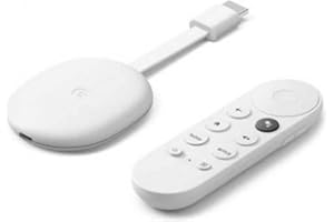 Google TV Chromecast con (4K) - Entretenimiento en streaming, en tu TV y con búsqueda por voz - Disfruta de películas, series y Netflix en 4K con HDR - Fácil de instalar, Blanco Nieve (Snow)