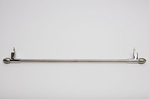 Gardinenstange Klemmstange Pressfix verschiedene Farben und Größen (50-80 cm, Edelstahl-Optik) - 2