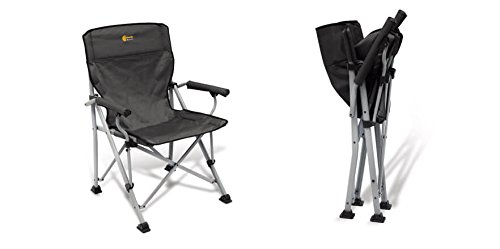 Silla plegable de camping Opal con de reposabrazos. Sillón plegable con reposabrazos. Asiento para Camper. Silla plegable de playa, playa, Montaña, tiempo libre. X 51 X 40 X 45/94 cm