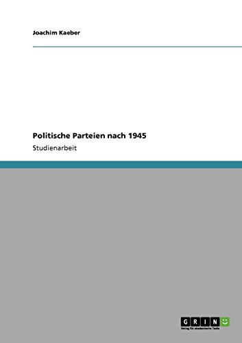 Preisvergleich Produktbild Politische Parteien nach 1945