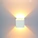 Produktbild Lightess 5W Wandleuchte LED Weiss Innen Wandlampe Flurlampe Modern Up Down Aluminum Würfel Gehäuse Warmweiß