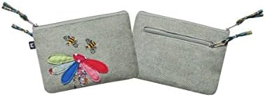 Earth Squared Light Green Herringbone Bumble Bee &amp; Bunting Juliet Purse Wallet