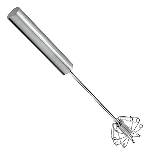 Metaltex 132930010 Quirl Schneebesen Milchschäumer mit Dreh Automatik