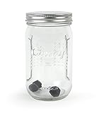 COOKUT - Shaker à chantilly écologique Creazy - Réalisez de la délicieuse chantilly maison en moins d'une minute - Sans électricité ni siphon - Bocal pratique pour conserver la crème au frigo