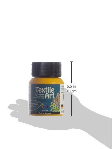 Nerchau 144208 – Textile Art Stoffmalfarbe für dunkle Stoffe 59 ml, Gelb - 2