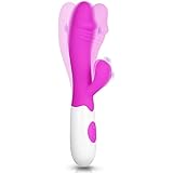 boomile Vibrador Sexual Mujer Punto G Frecuencia 30 Vibración Dual Masajeador de Silicona Juguete Erotico a Orgasmo Masajeador Sexual (Púspura)