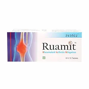 Ruamit Tablet For Joint Pain Relief, Rheumatoid Arthiritis and Muscle Pain, 60 Tablets (10 Tablets per Strip)