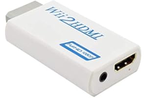 KIYICJK Convertisseur Wii vers HDMI pour appareil Full HD, adaptateur Wii HDMI keyixing avec prise audio 3,5 mm et sortie HDMI 1080p 720p compatible avec tous les modes d'affichage Wii