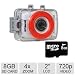 Polaroid XS7 Waterproof Hi-Def HD Sports Video Camera Camcorder with 8GB Memory Card with Helmet & Bike Mounts RS.11199.00