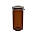 Produktbild 50 x Tablettengläser 5 ml - Farbe: Braun - mit Schnappdeckel / Tablettenglas / Rollrand / Rollrandglas / Schnappdeckelglas / für allgemeine Aufbewahrungszwecke, Proben, Pulver, Schüssler-Salzen, Tabletten, Globuli oder ähnliche Stoffe