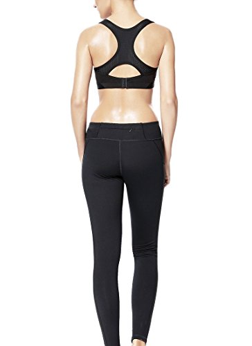 Yvette Damen Fitness Racerback Lauf Sport-BH Große Größen High Impact Gepolstert - 9